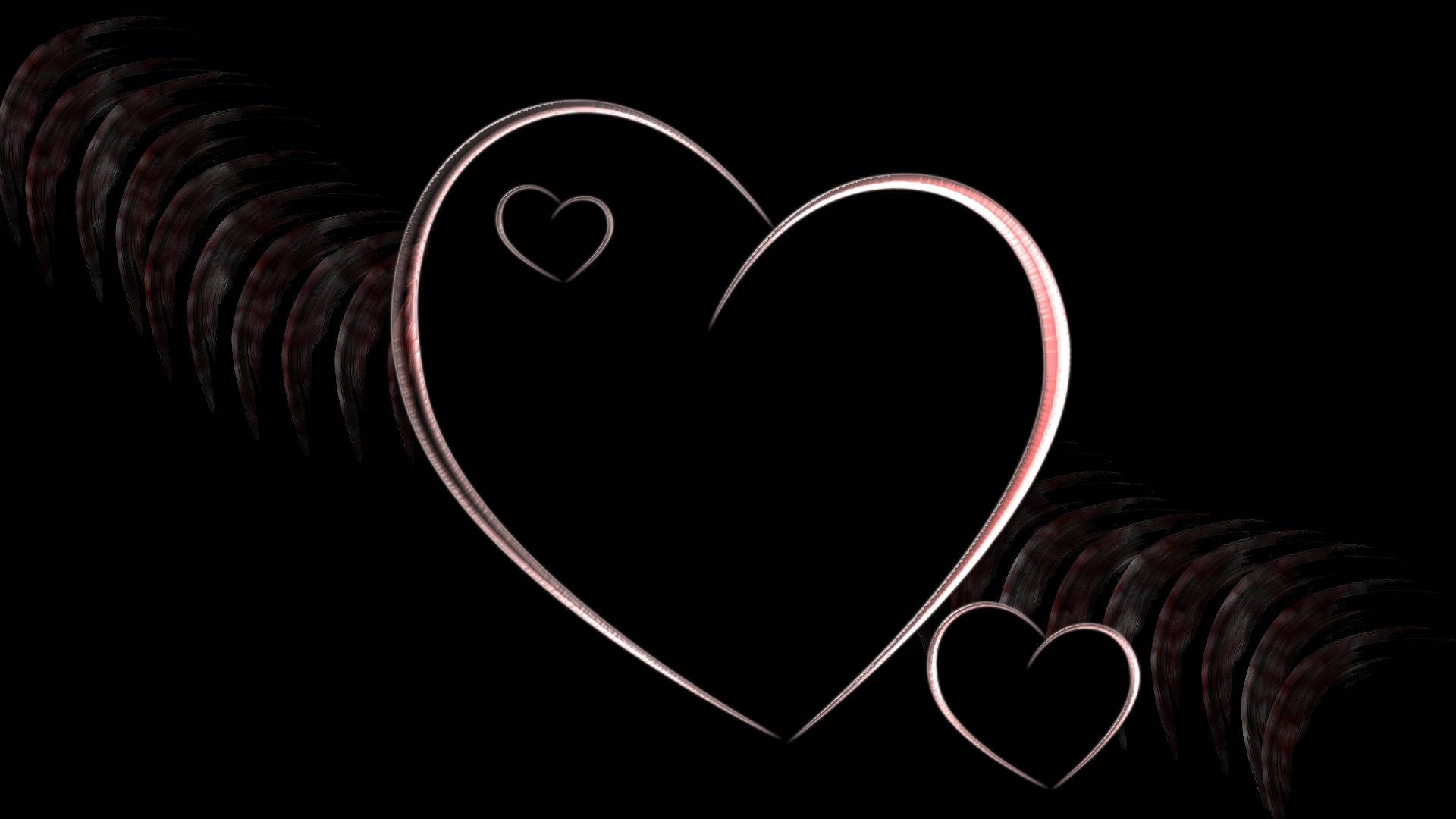 Black Love Heart Background