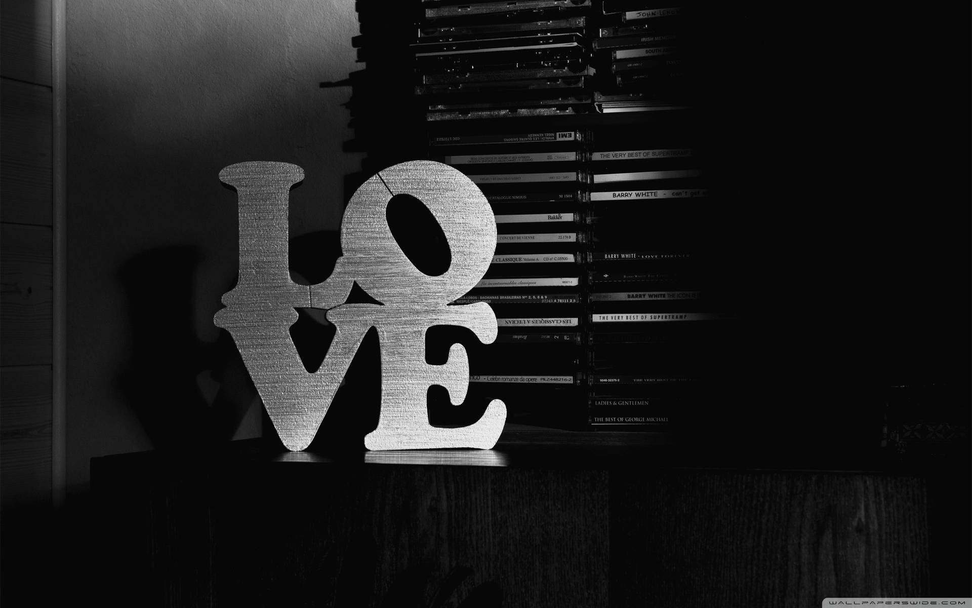 Black Love Letters Background