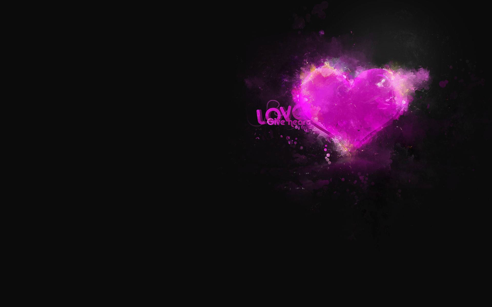 Black Love Pink Heart