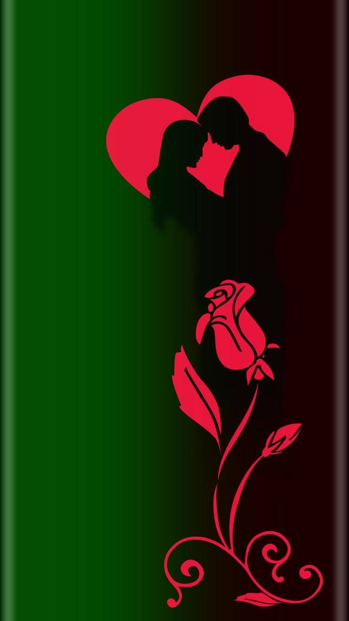 Black Love Roses Background