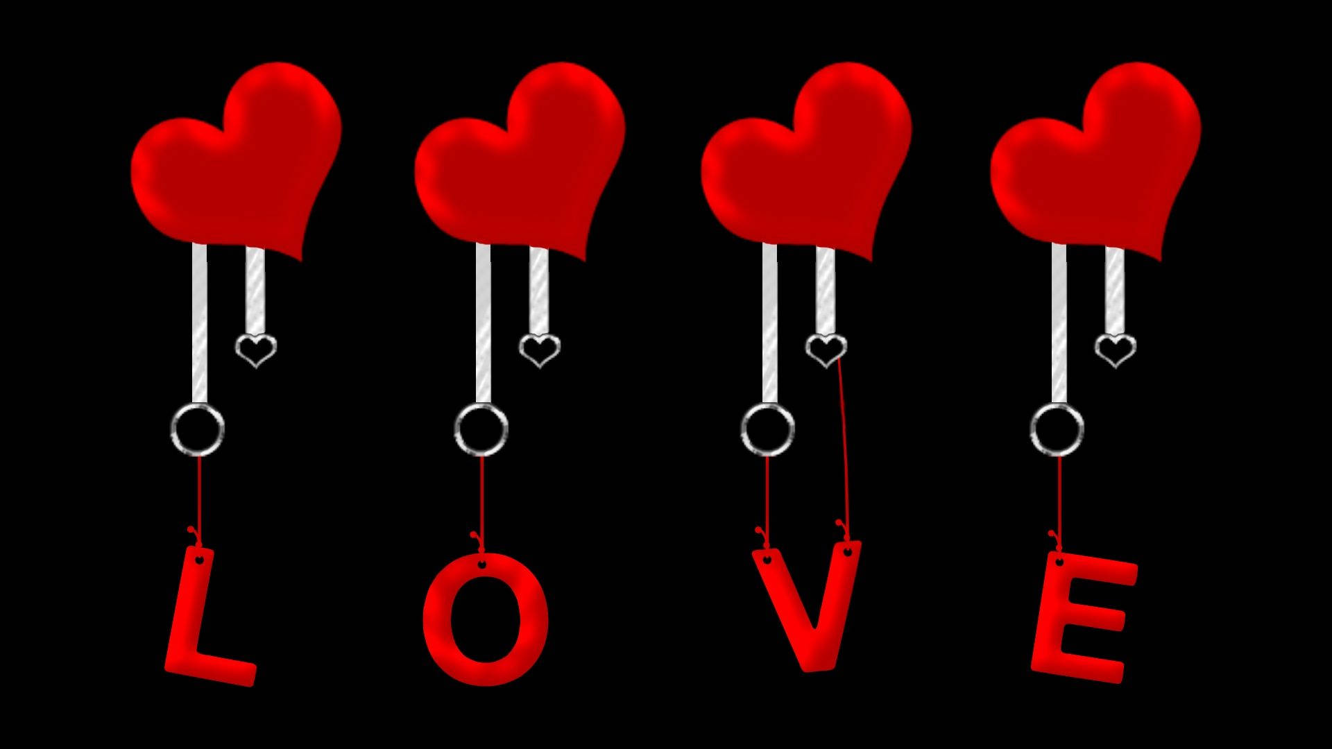 Black Love Strings Background