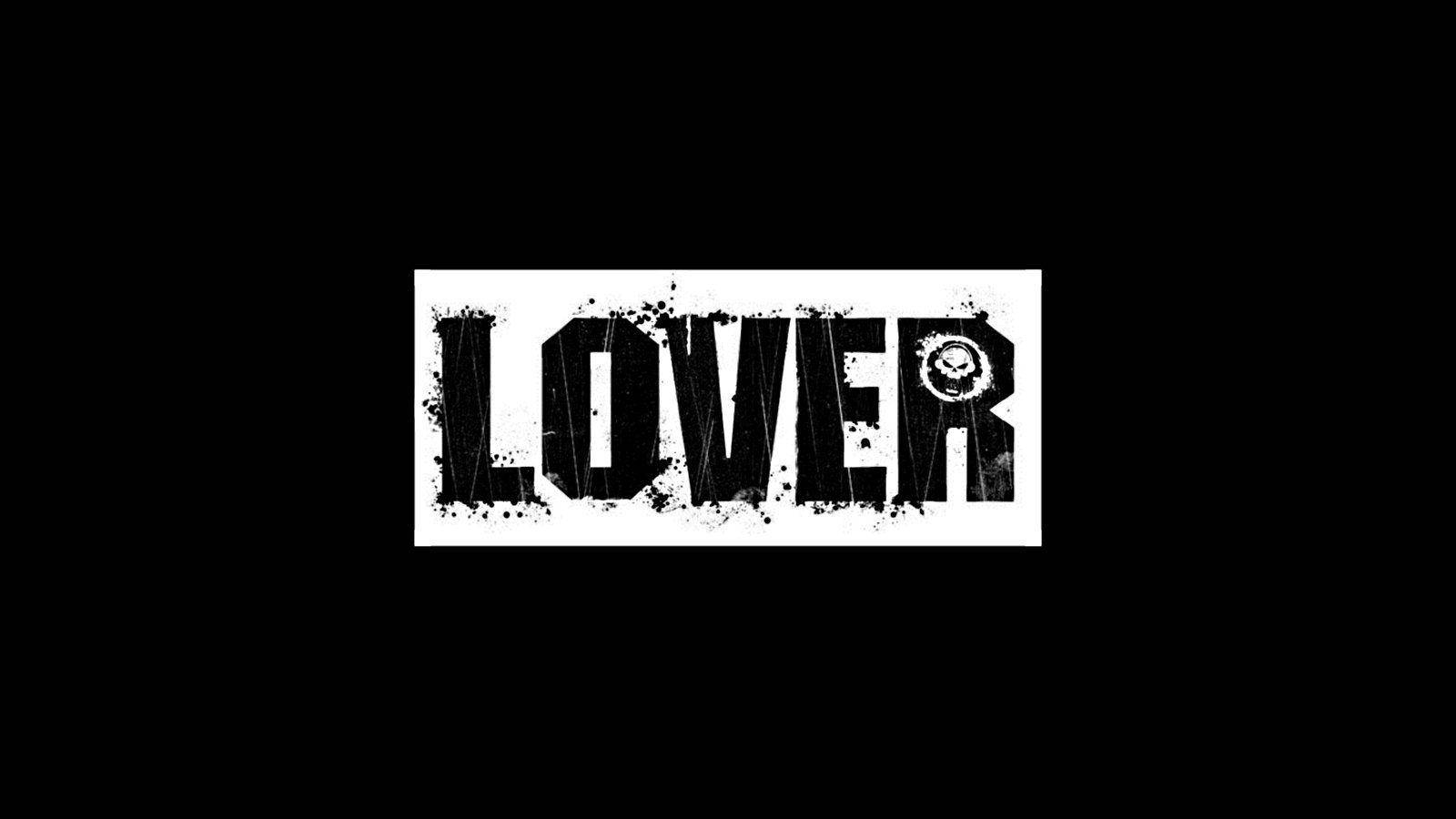 Black Lover With Skull Typography Background