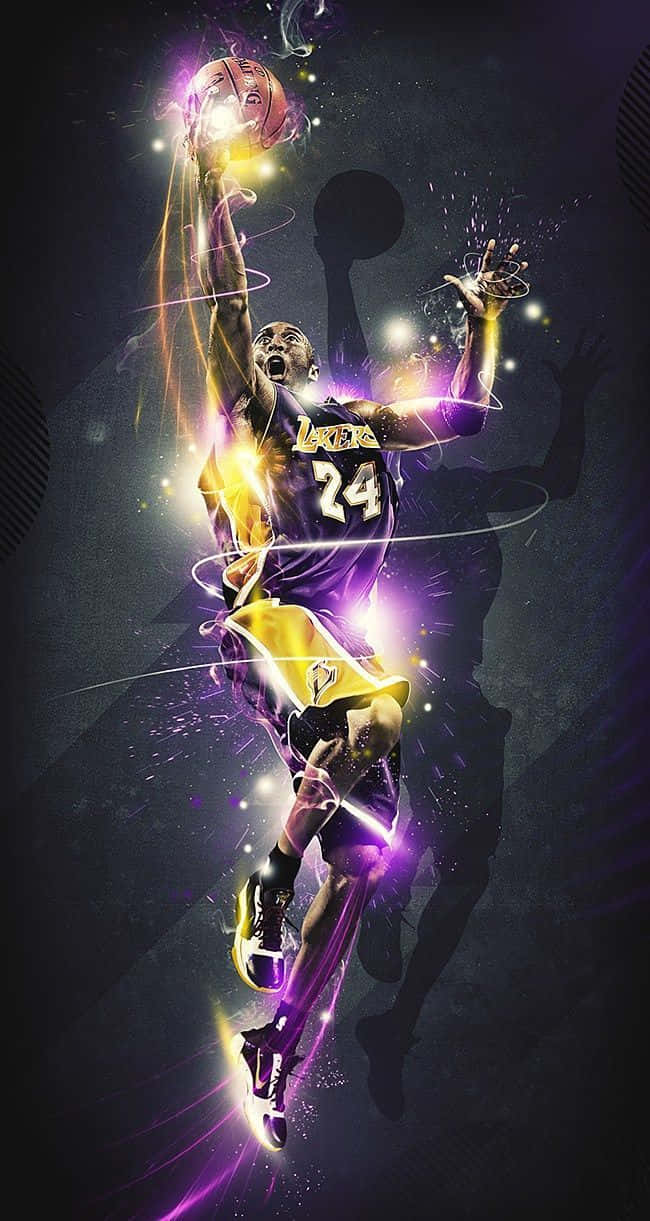 Black Mamba Kobe Purple Art Background