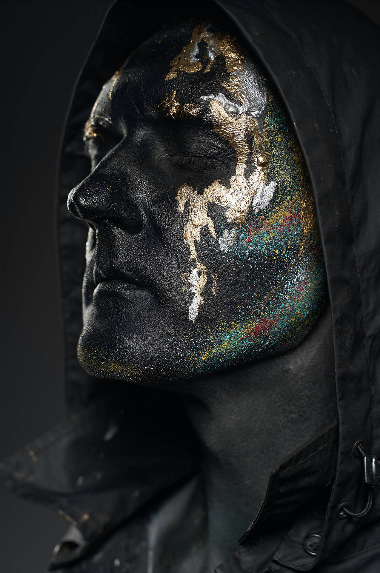 Black Man Art Glitter Background