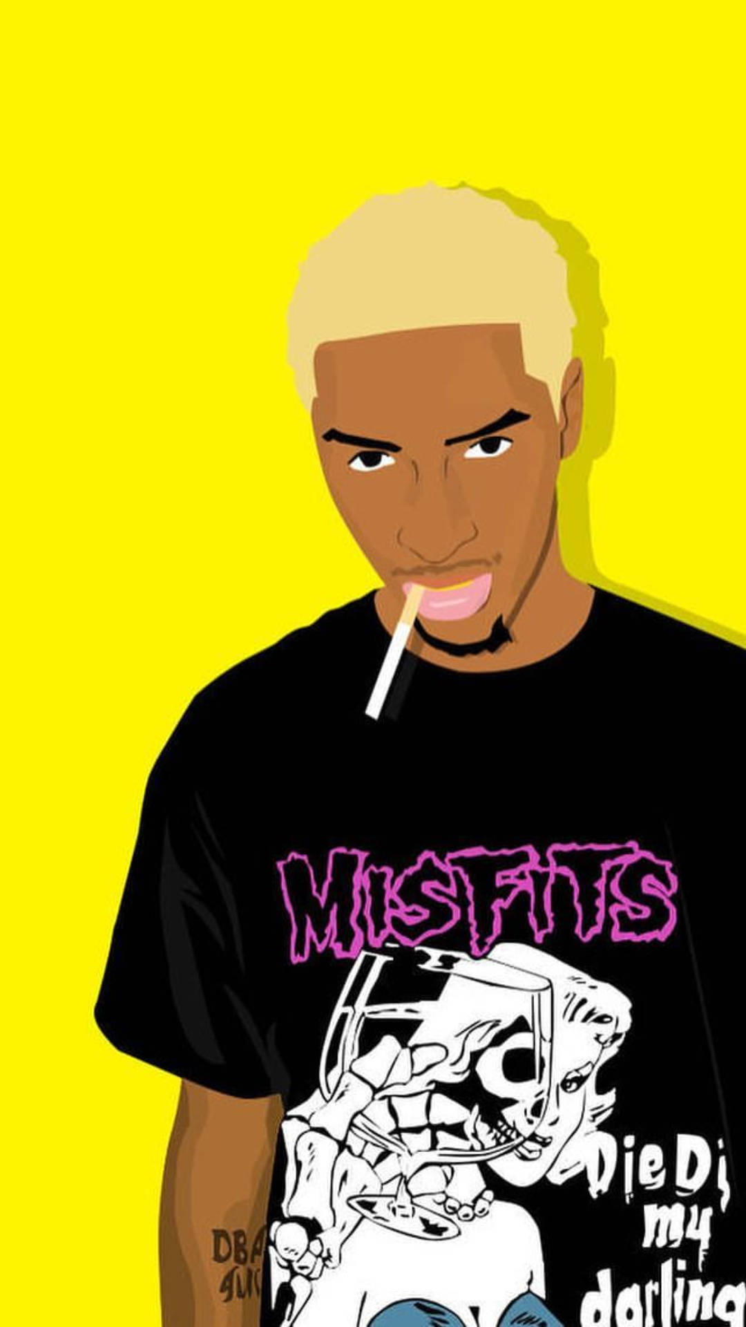 Black Man Smoking Cartoon Instagram Profile Background