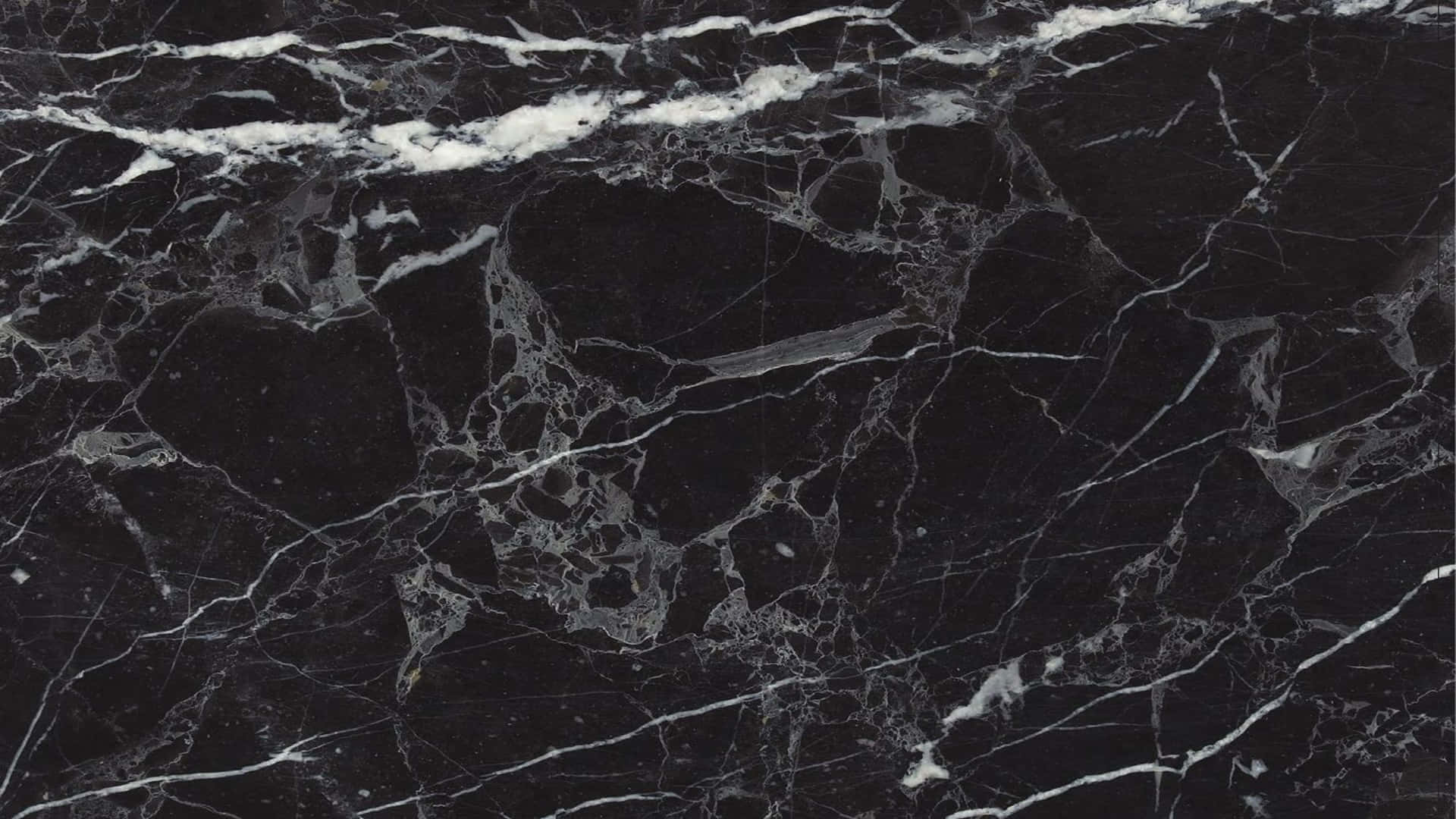 Black Marble With White And Black Streaks Background