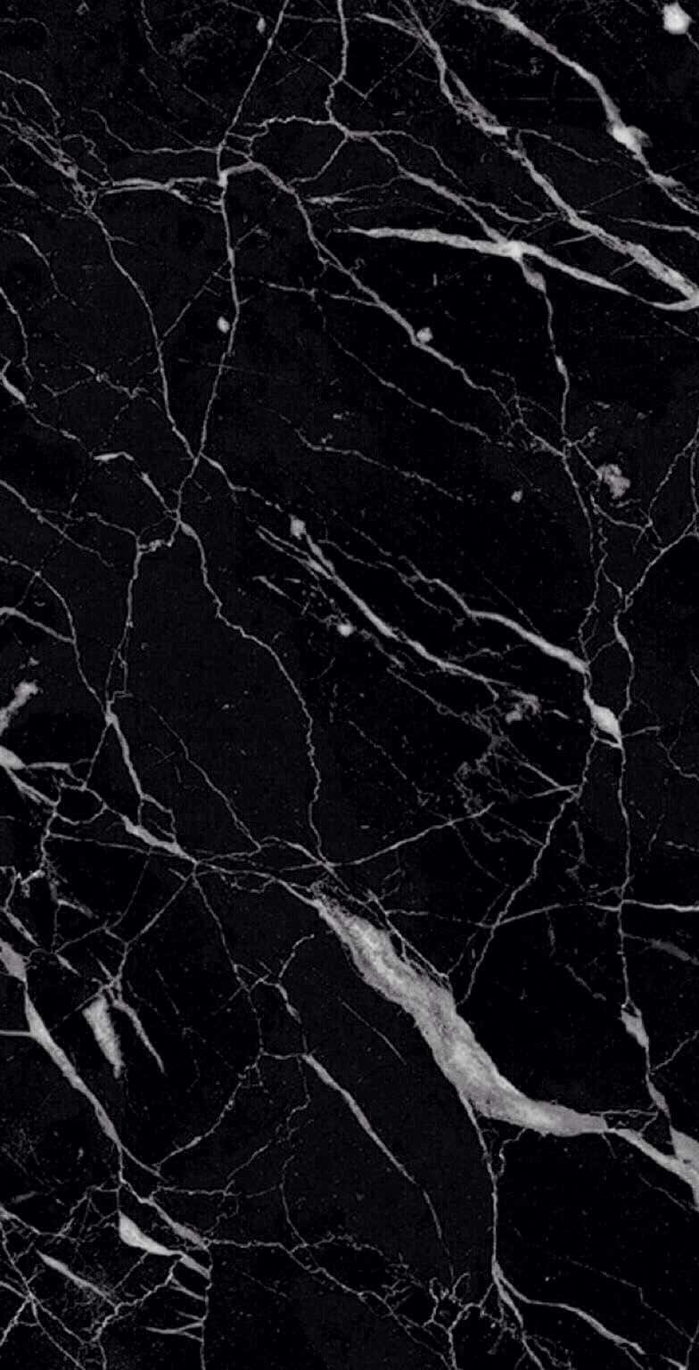 Black Marble With White Streaks Background