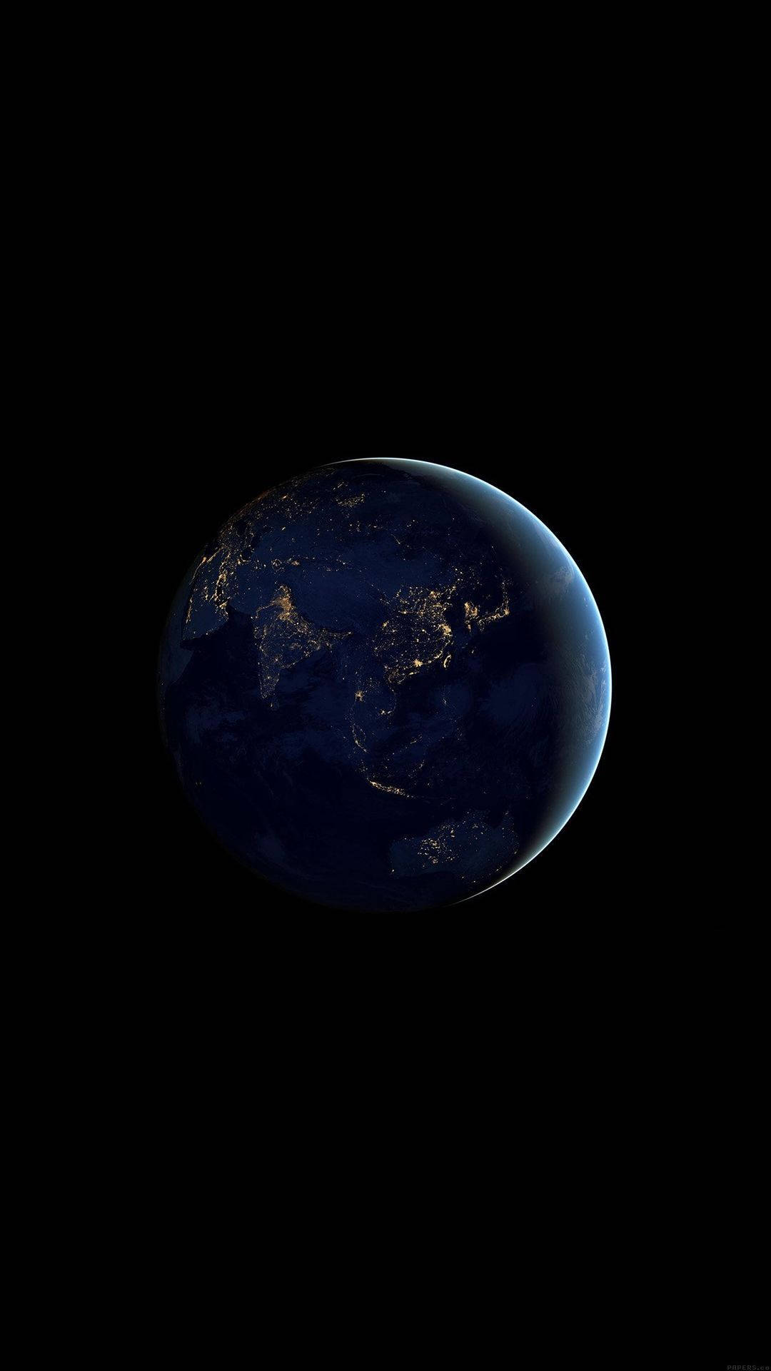 Black Marble World Globe In Space Background