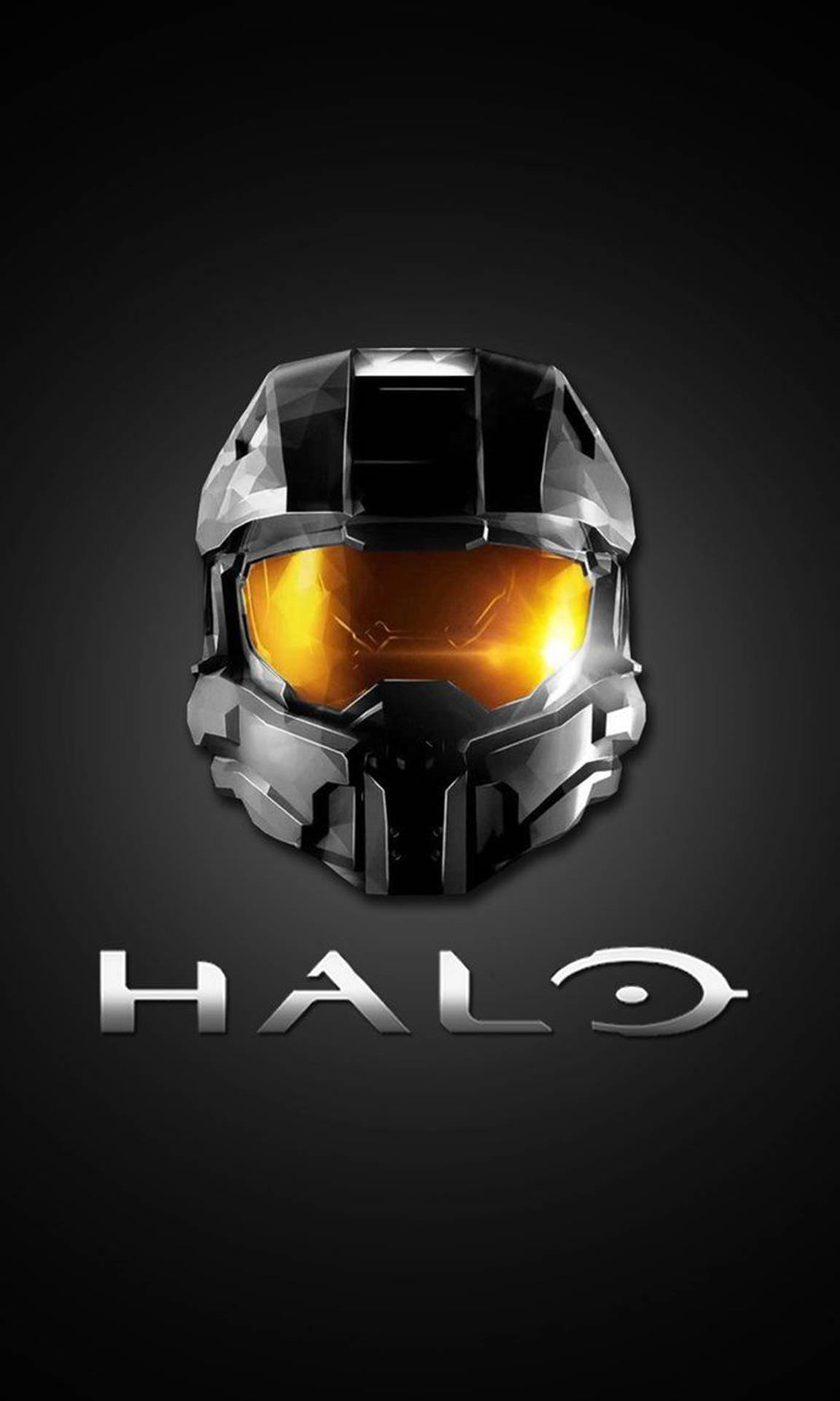 Black Master Chief Halo Logo Background