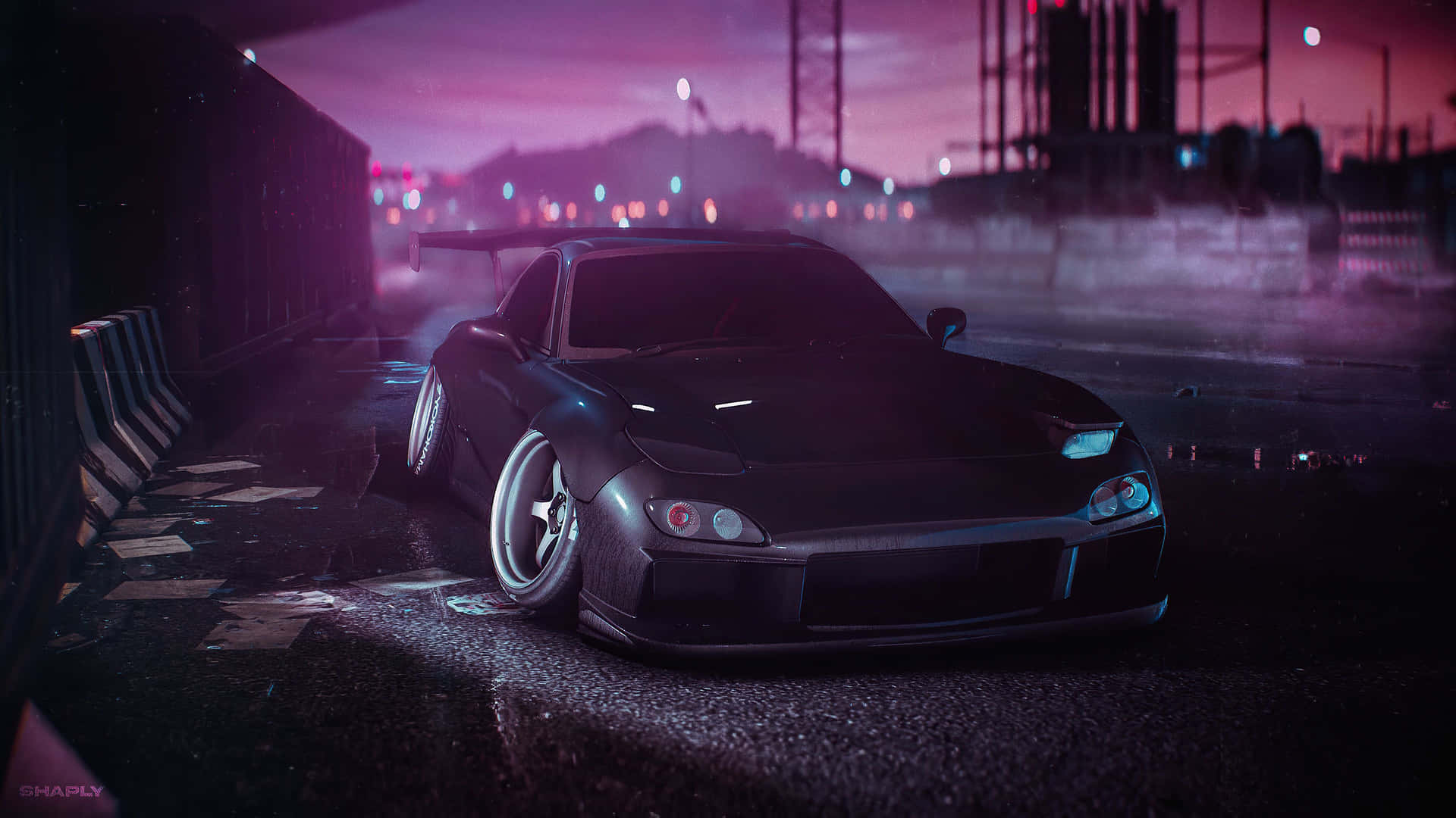 Black Mazda Mx 5 Miata In Need For Speed Game Background