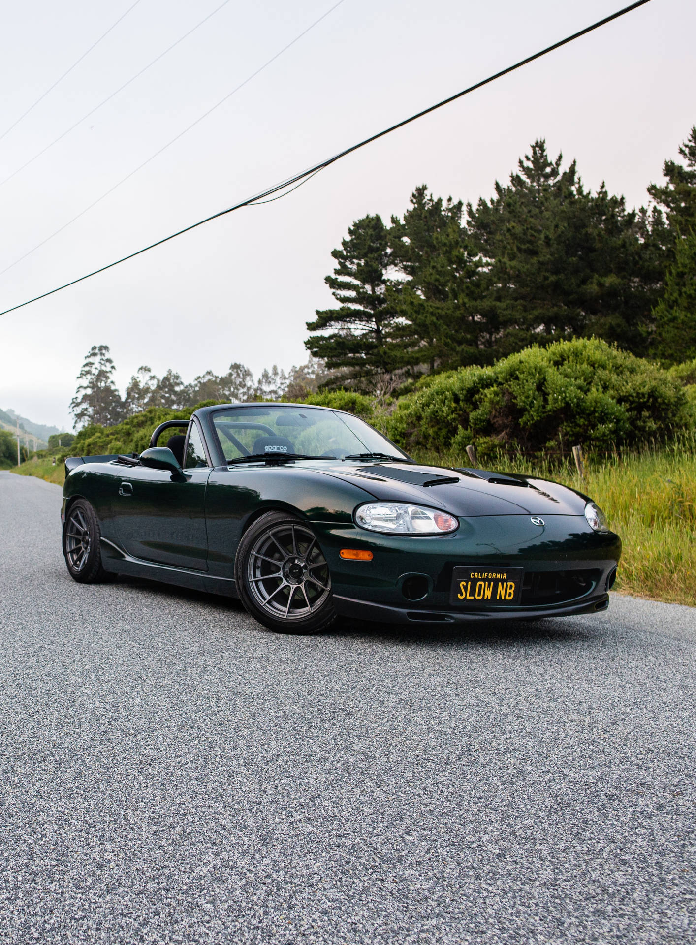 Black Mazda Roadster Slow Nb Background