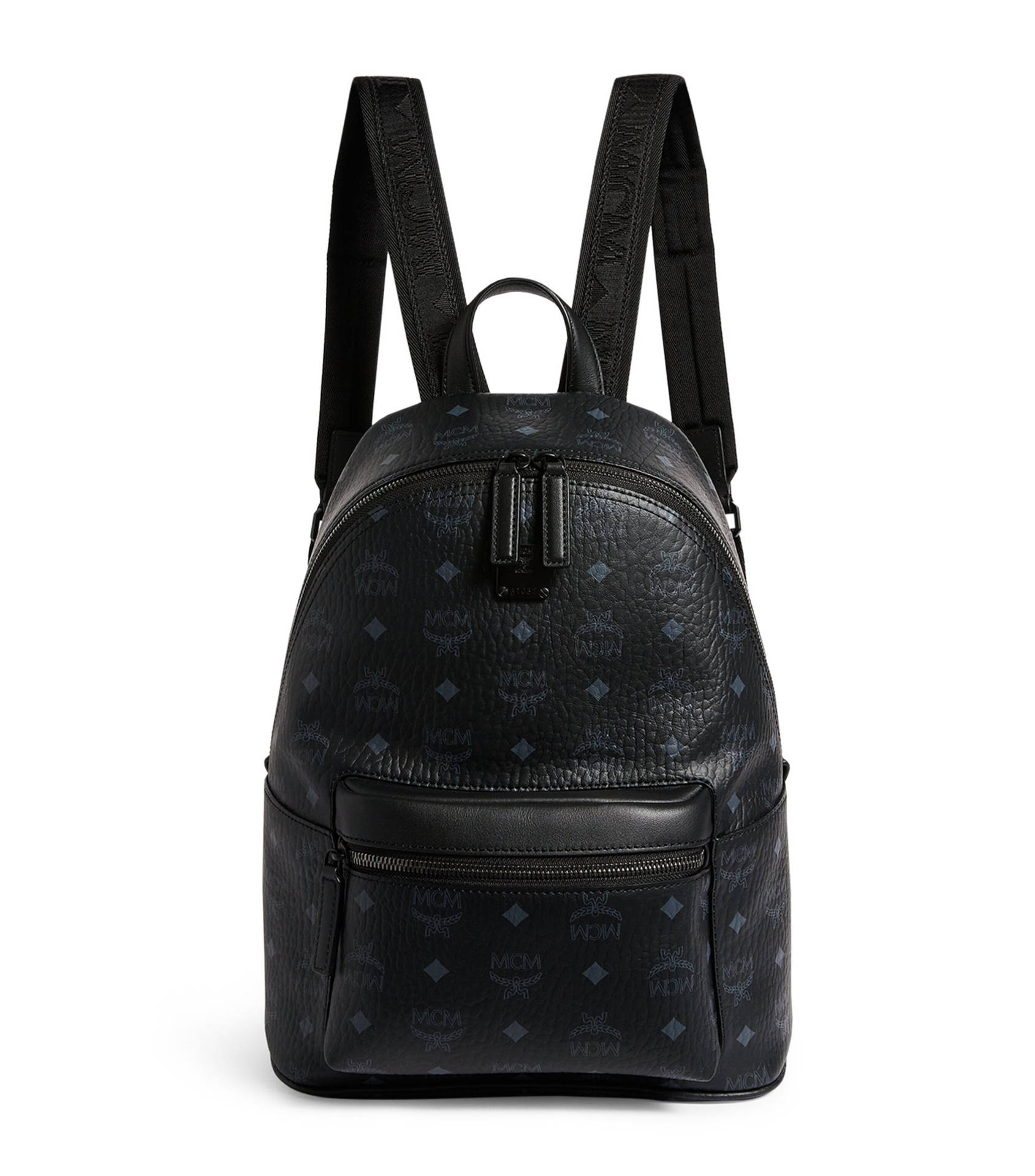 Black Mcm Leather Backpack