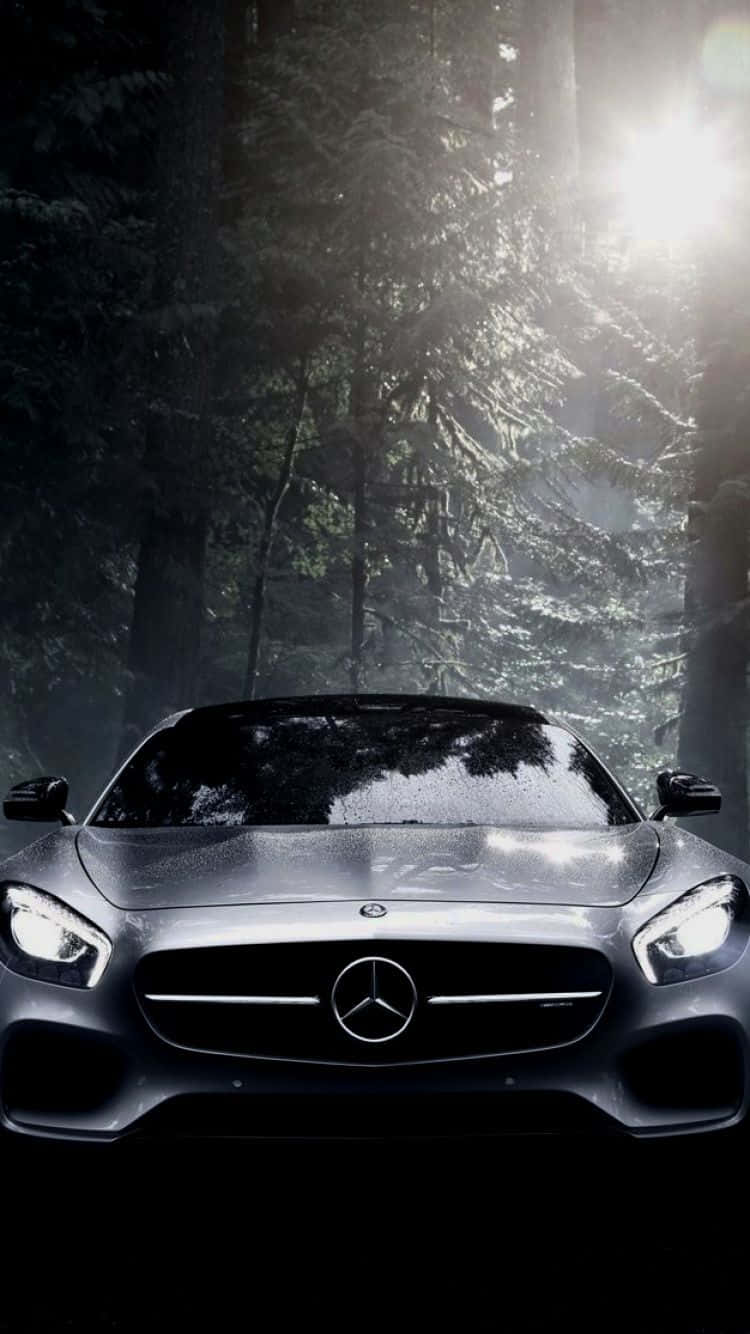 Black Mercedes Classic Forest Iphone