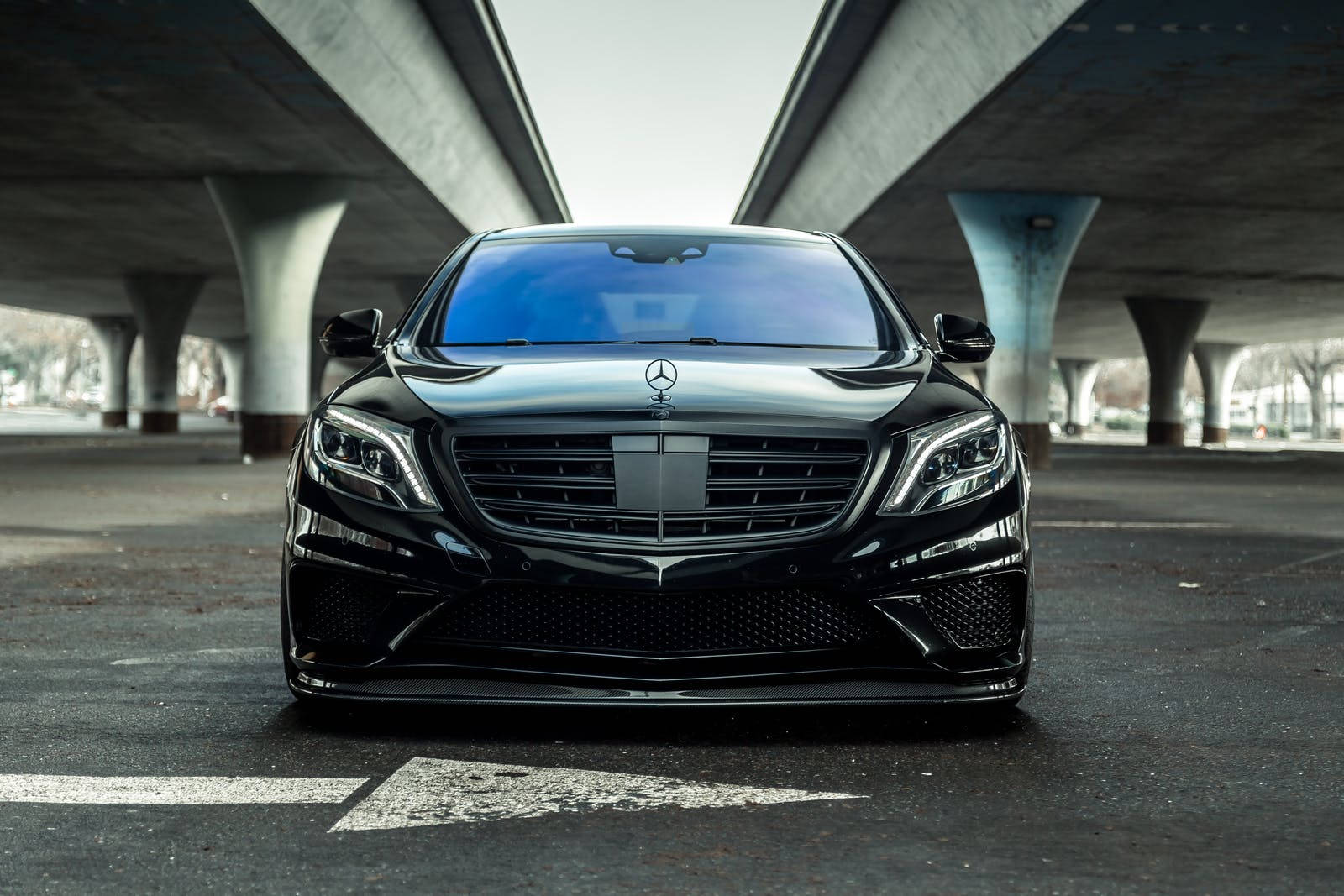 Black Mercedes S63 Amg Luxury Car Background