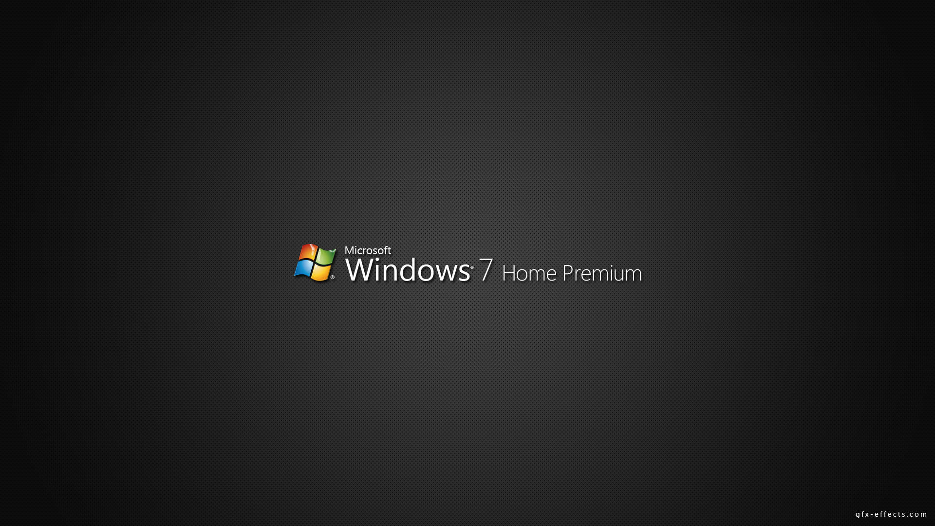 Black Microsoft Windows 7 Desktop Background