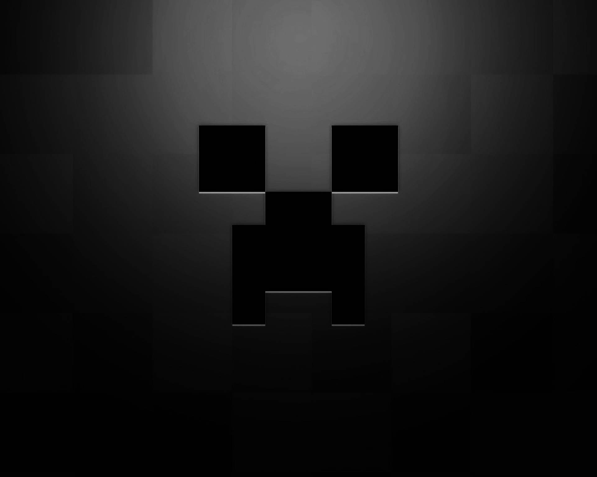 Black Minecraft Creeper Face Background