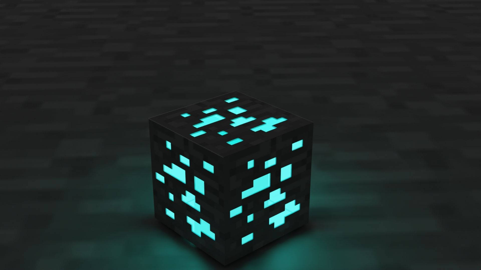 Black Minecraft Diamond Ore Background