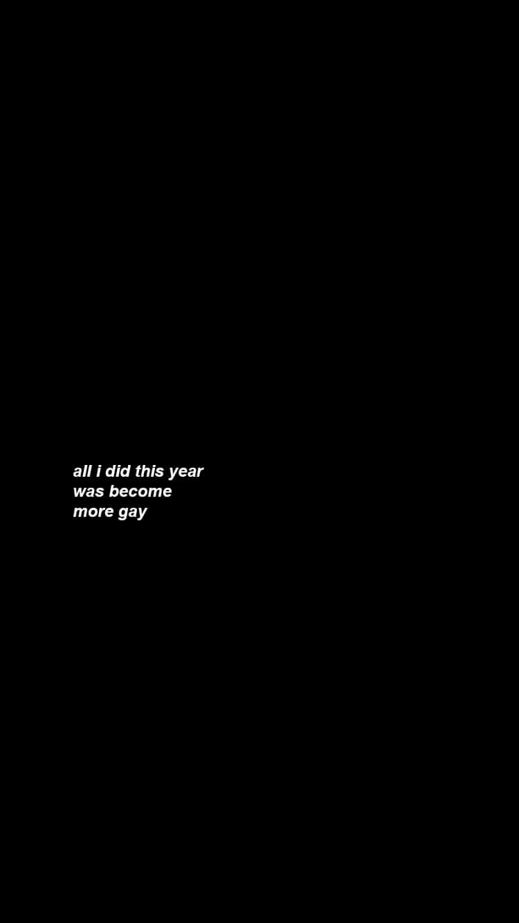 Black Minimalist Cute Lgbt Quote Background
