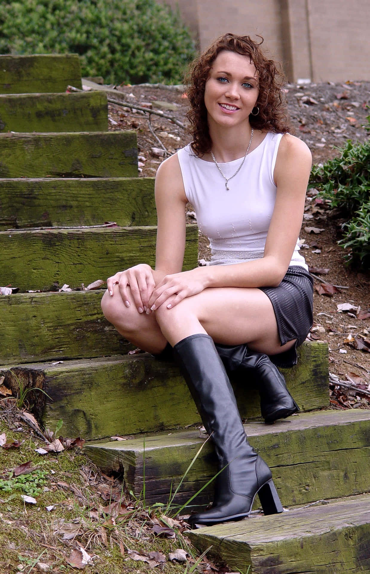 Black Miniskirt With Slit Background