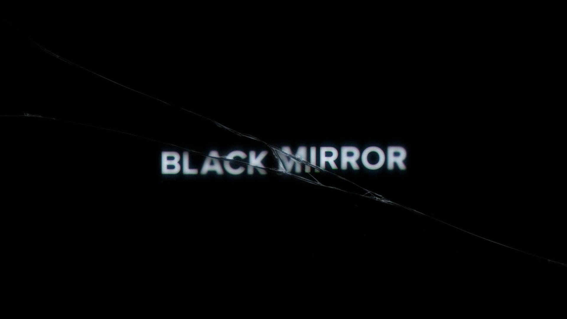 Black Mirror Lettering With Broken Glass Effects Background