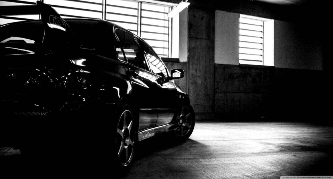 Black Mitsubishi Evo Background