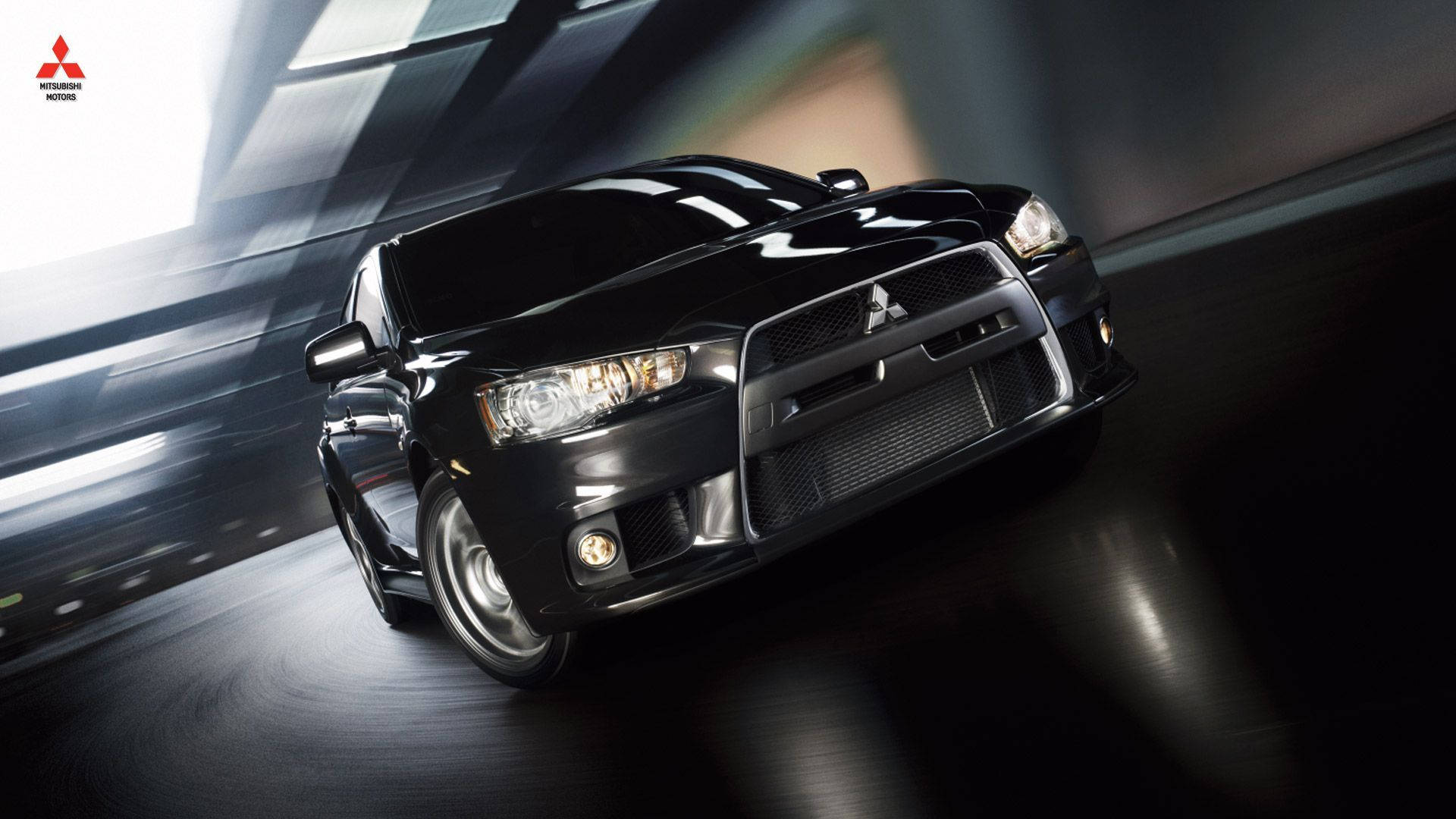 Black Mitsubishi Lancer Evo Drifting Background