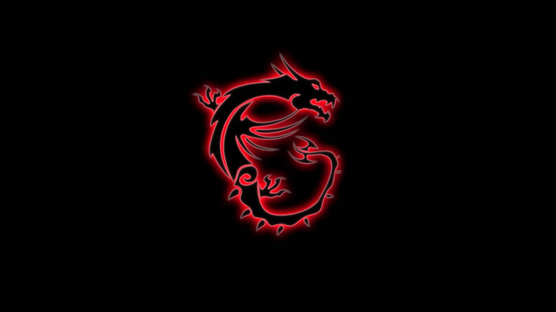 Black Msi Red Dragon Background