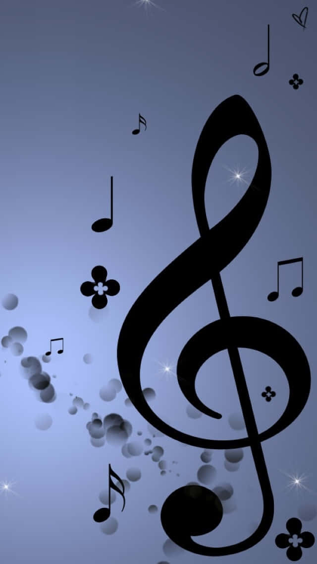 Black Music Notes Background