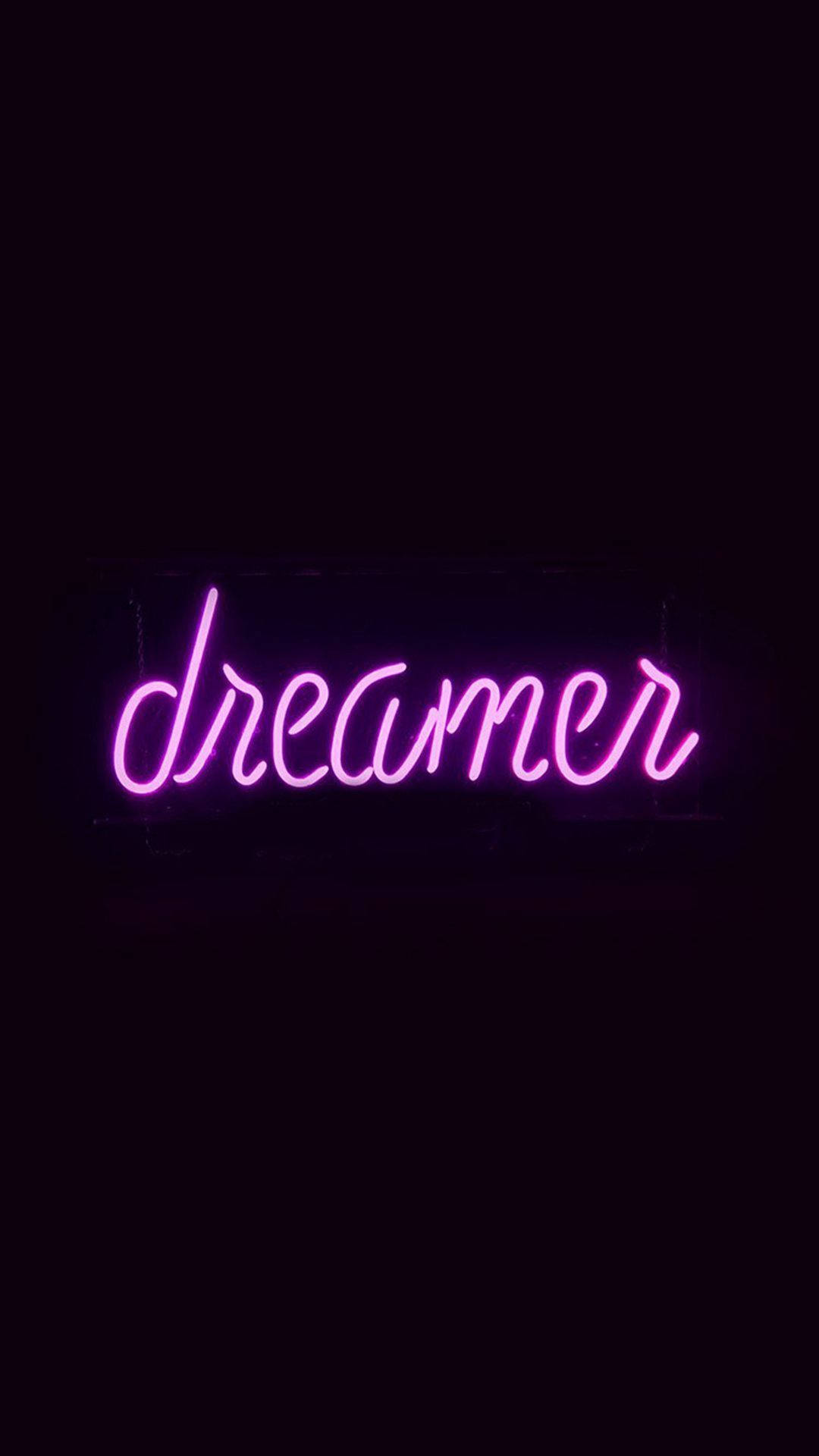 Black Neon Aesthetic Dreamer Background