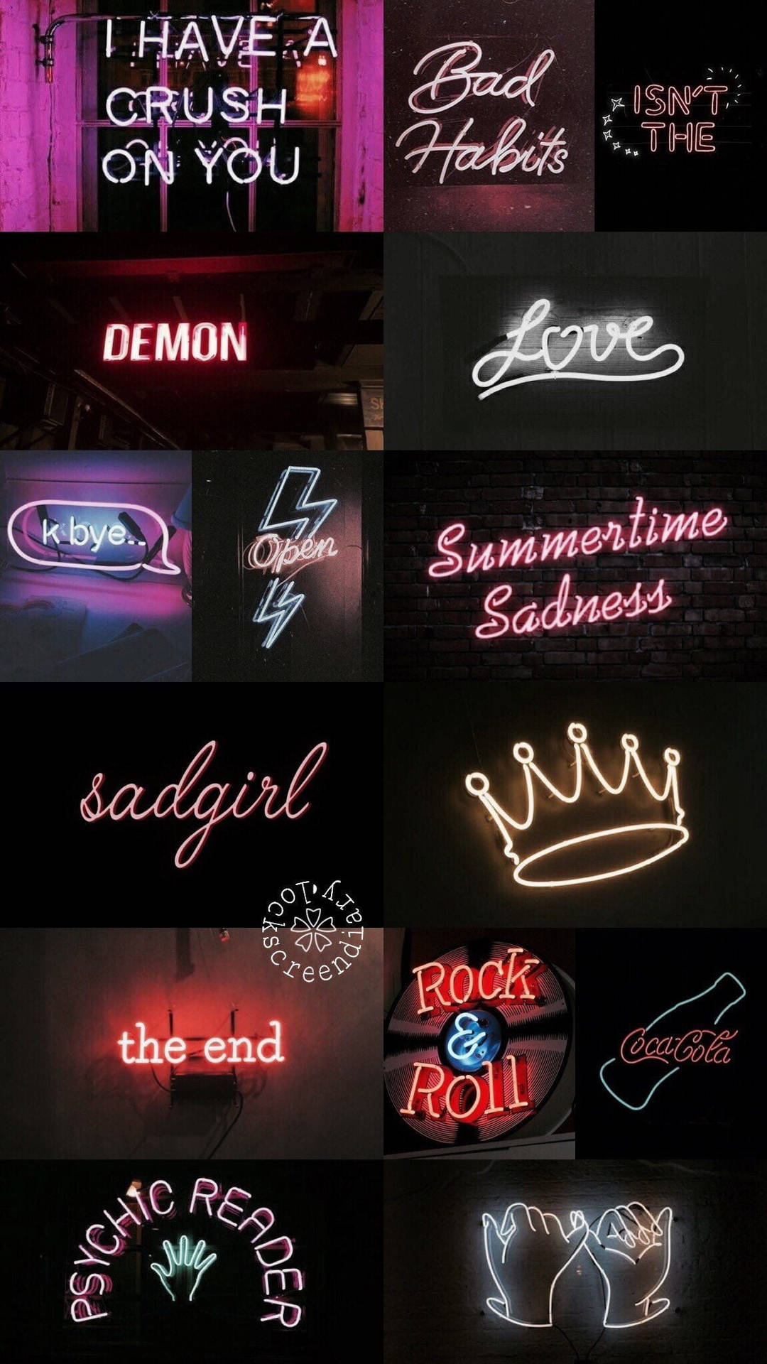 Black Neon Aesthetic Message Boards And Signs Background