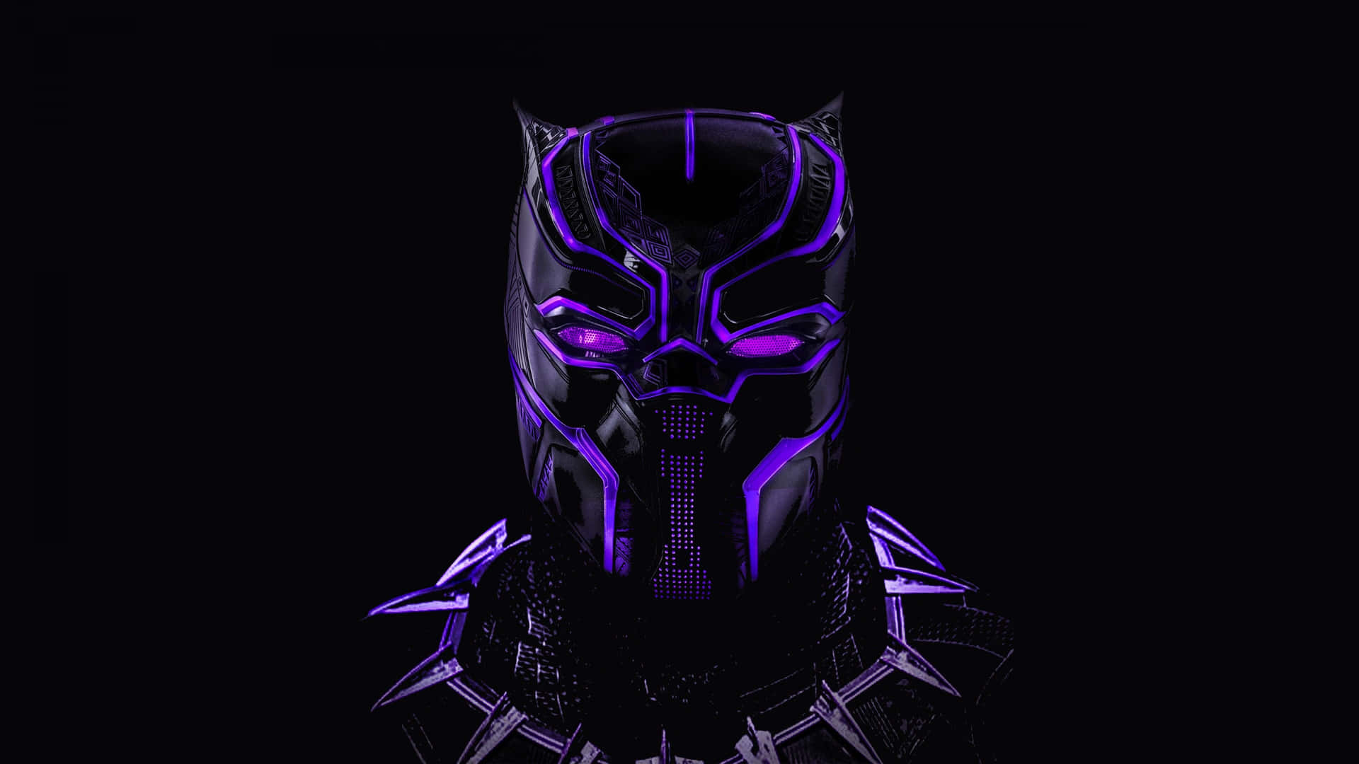 Black Neon Hd Black Panther Background