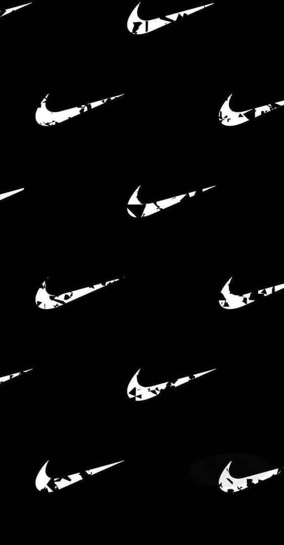 Black Nike Check Pattern Background