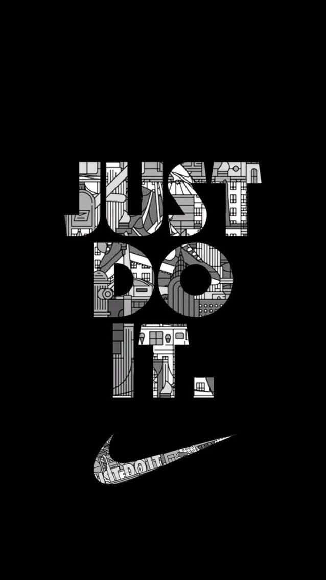 Black Nike Just Do It Slogan Background