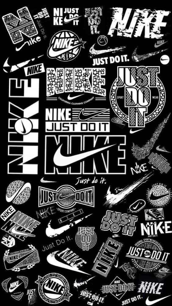 Black Nike Logo Background