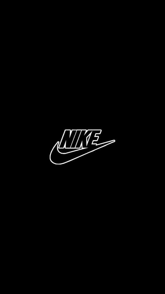 Black Nike Outline Background