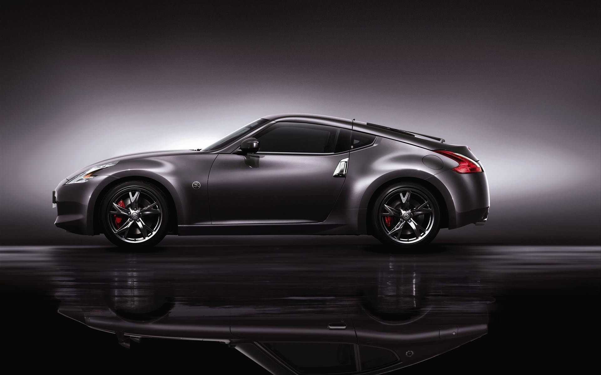 Black Nissan 370z Side Angle Background