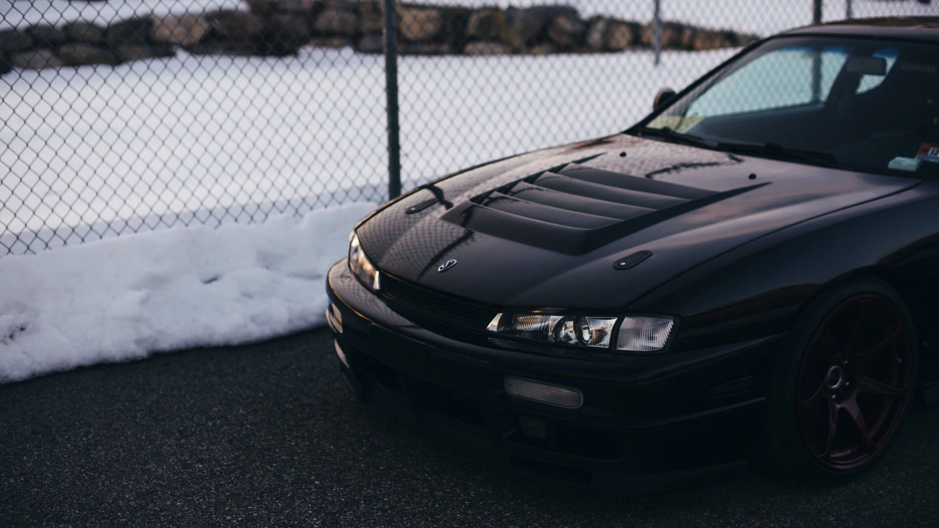 Black Nissan Silvia S14 Background