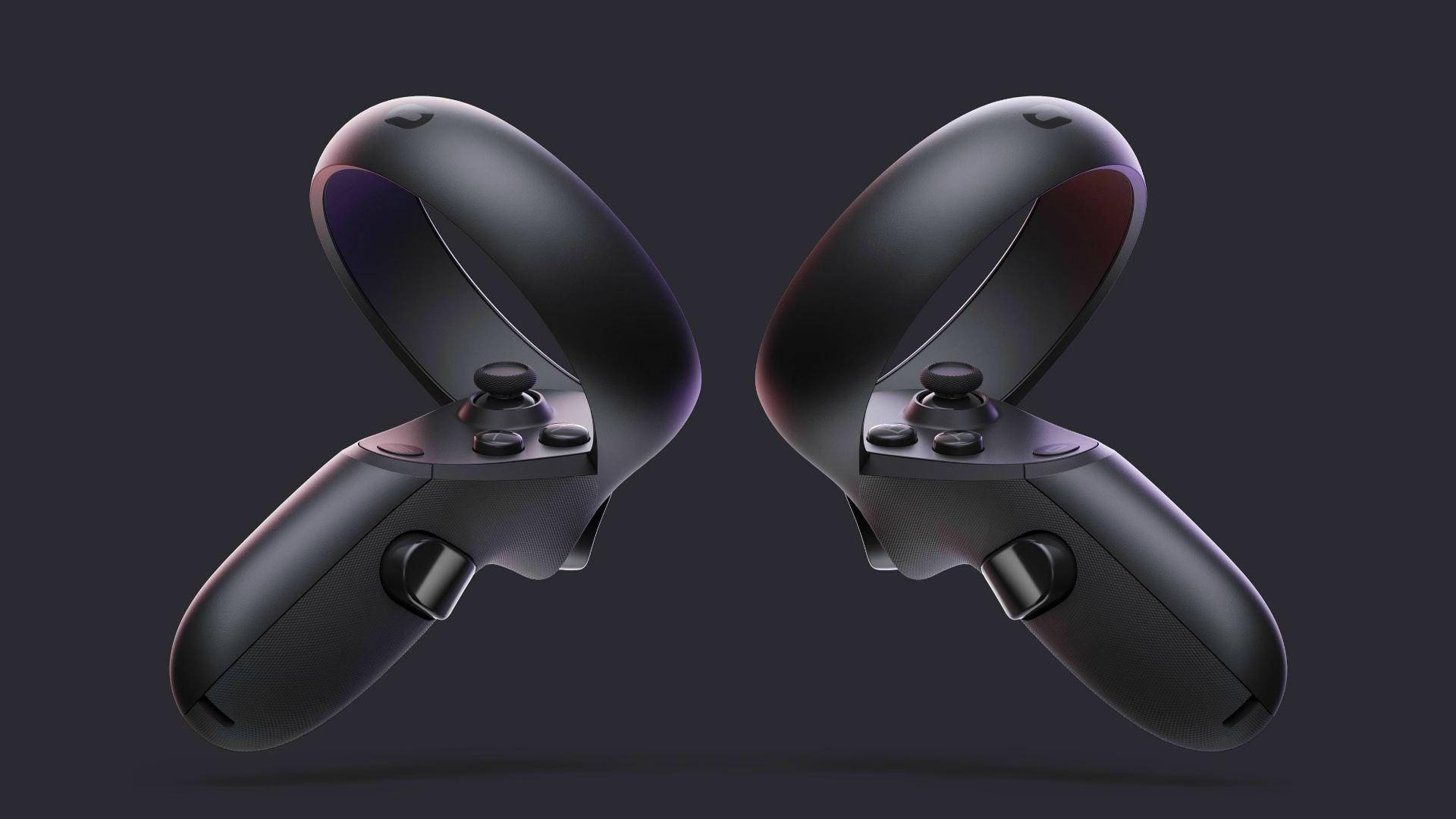 Black Oculus Quest 2 Controllers Background