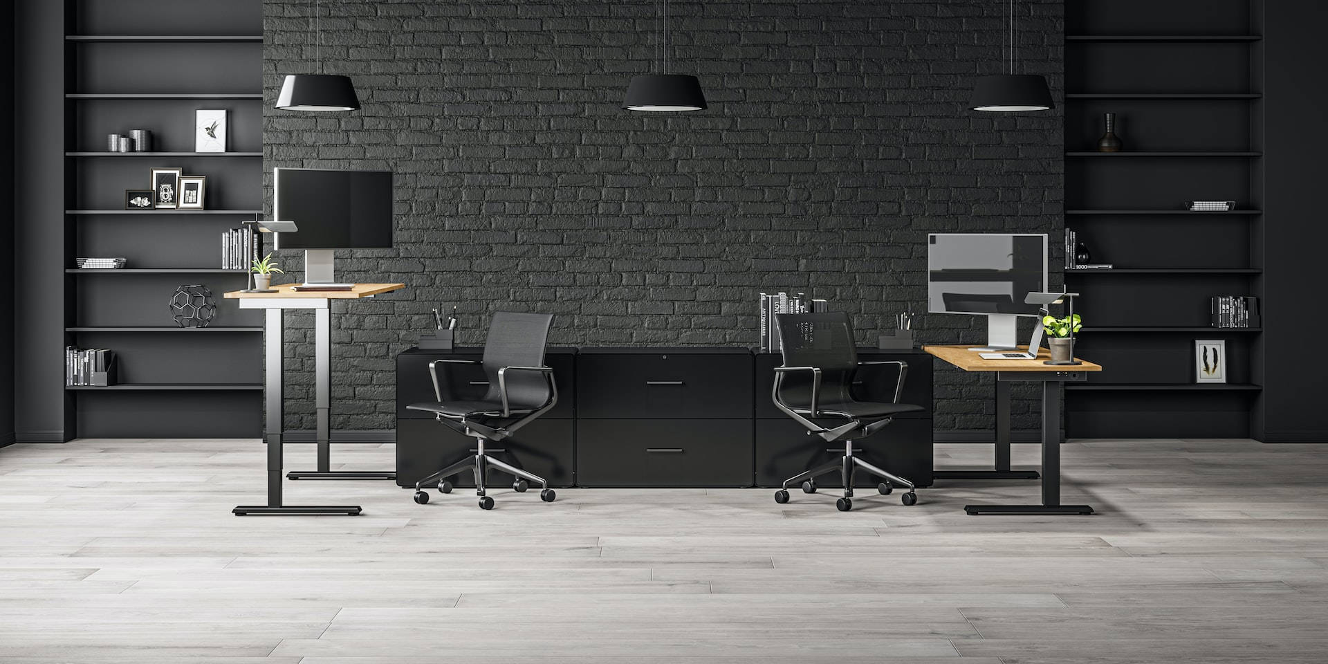 Black Office Background