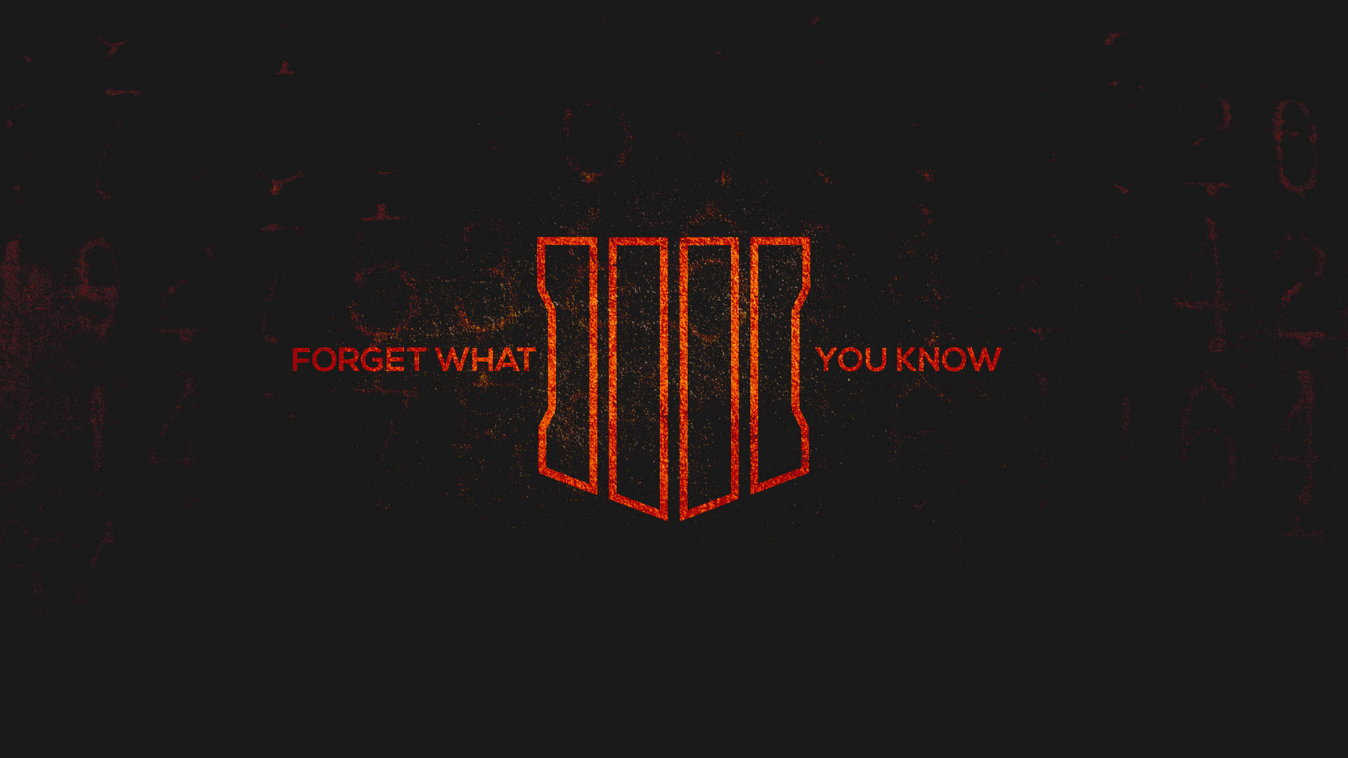 Black Ops 4 Zombies Forget What You Know Logo Background