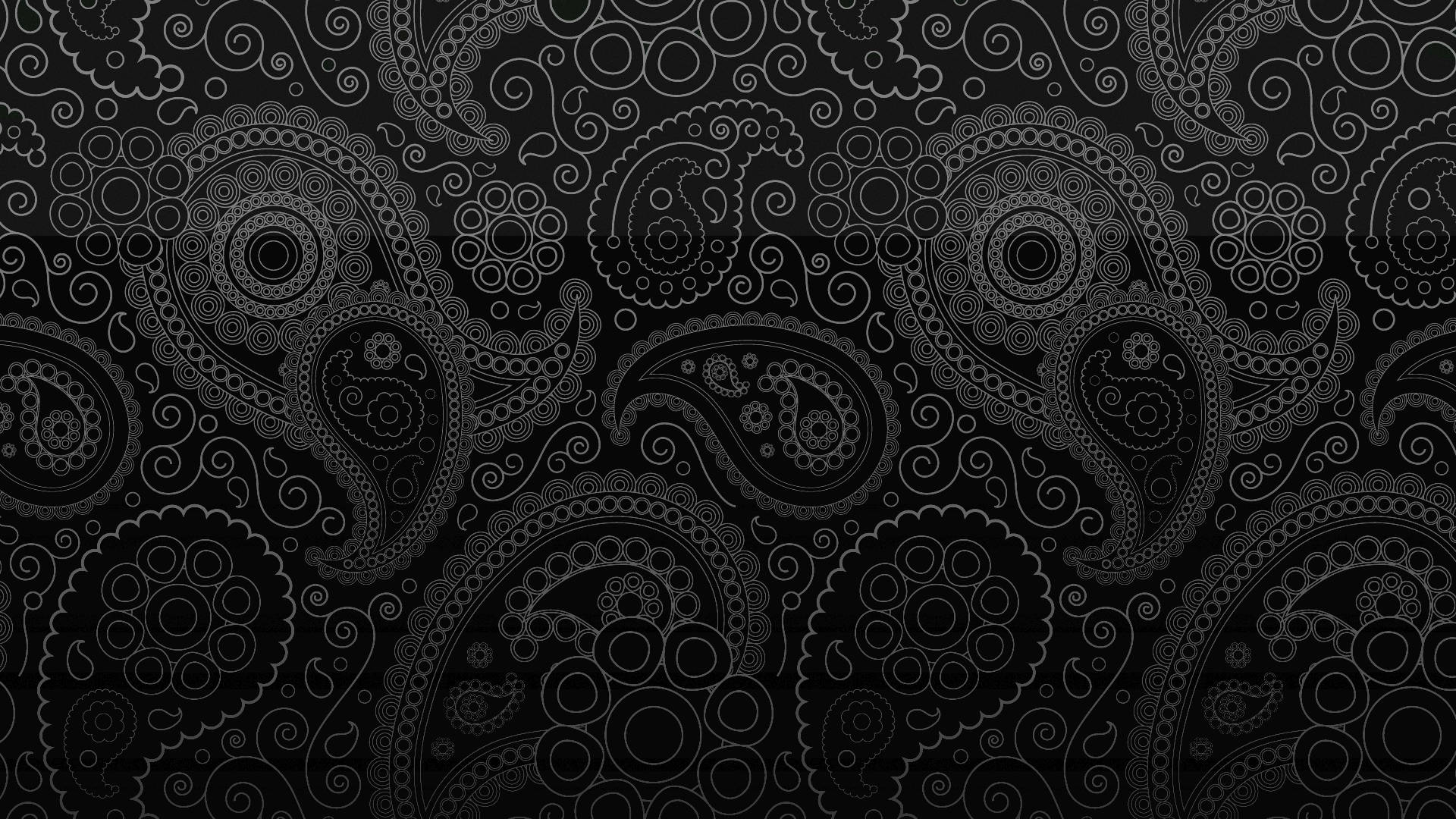 Black Paisley Print Background