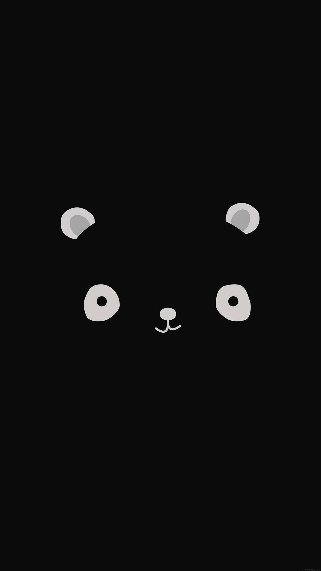 Black Panda Minimal Dark Iphone Background