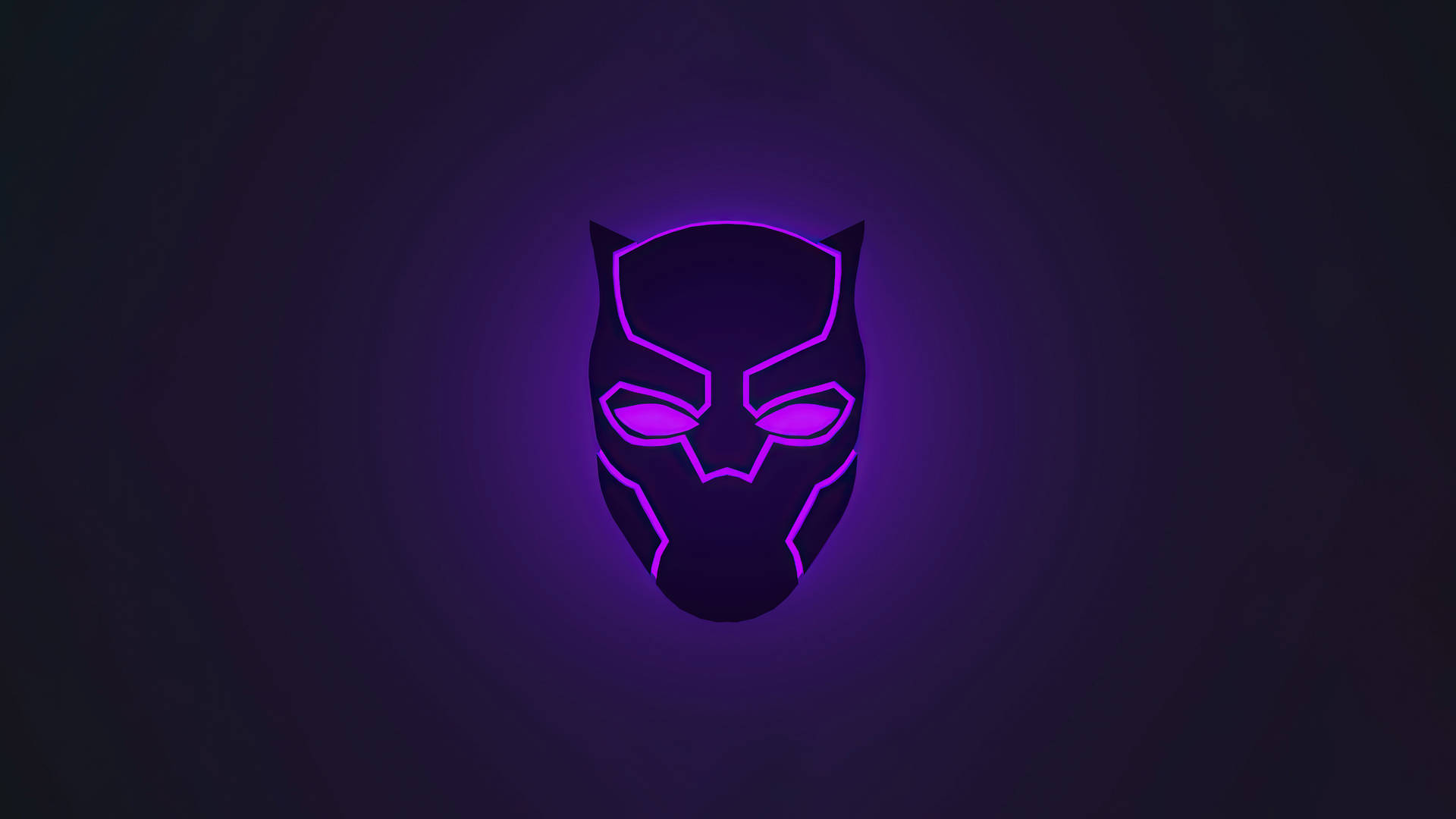 Black Panther 4k Ultra Hd Dark Neon Logo