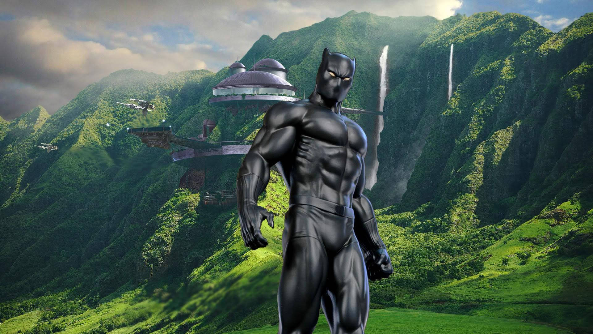 Black Panther In Wakanda Background