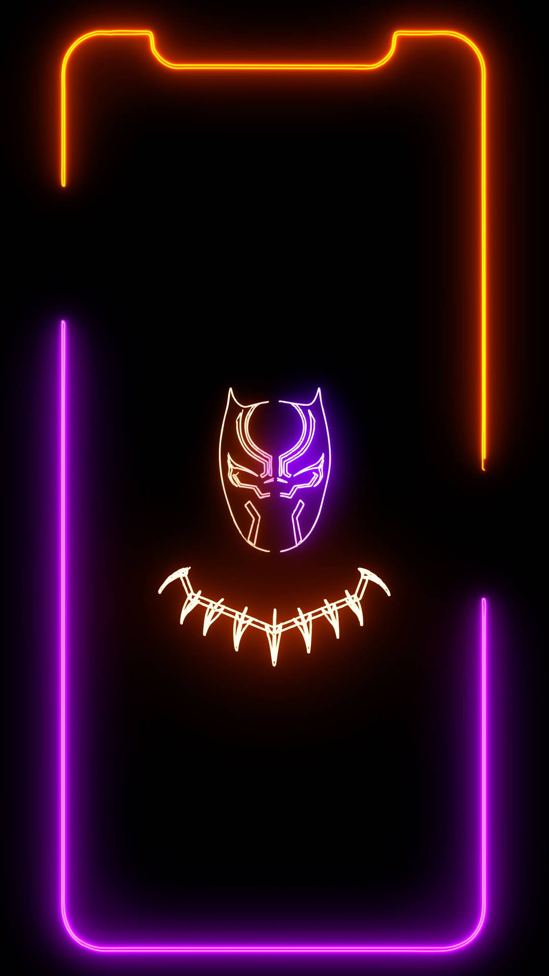 Black Panther Neon Aesthetic Iphone Background
