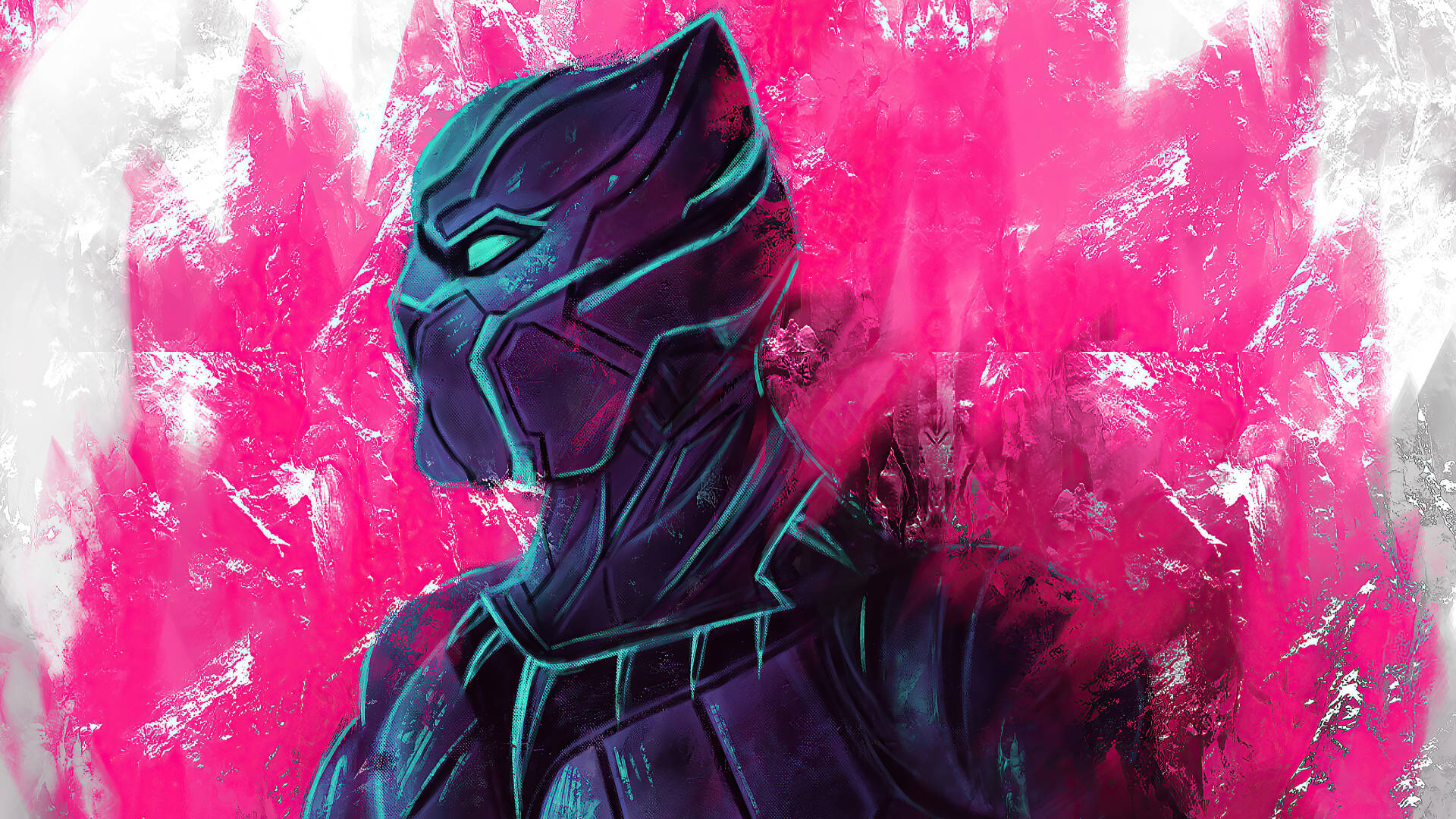 Black Panther Pink Fanart Background