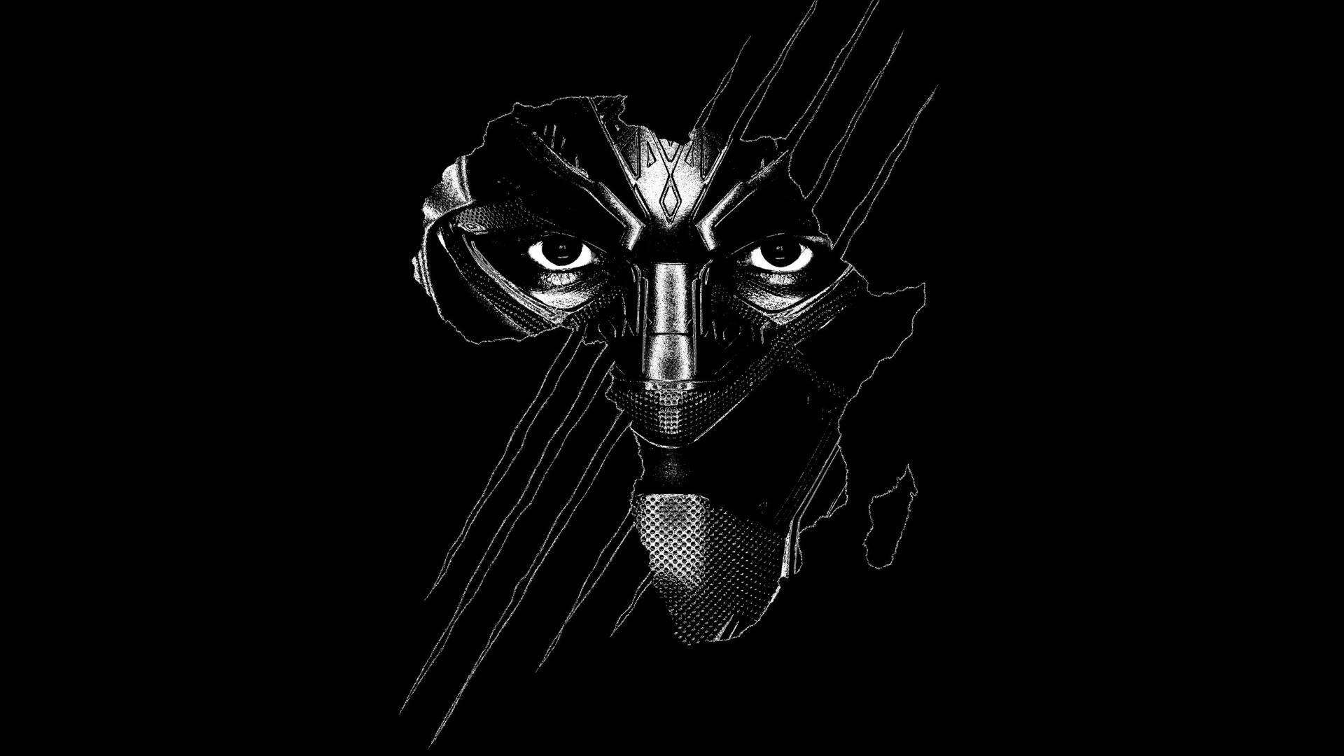 Black Panther Silhouette Scratch Background