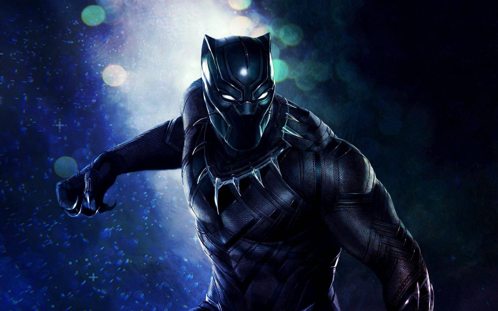 Black Panther Superhero Boke Lights Photography Background