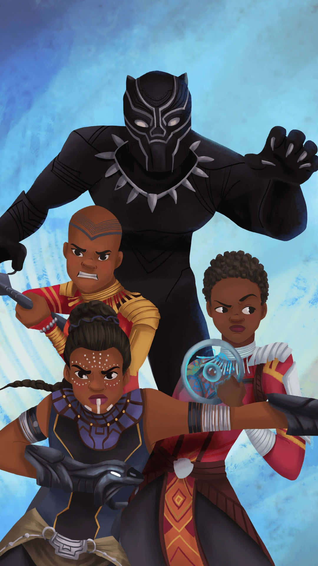 Black Panther The Animated Movie Poster Background