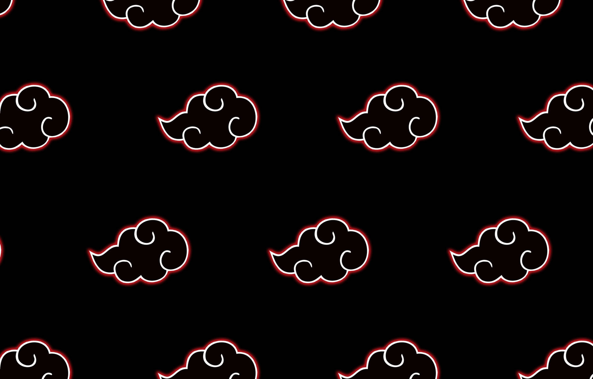 Black Patterned Akatsuki Clouds Background